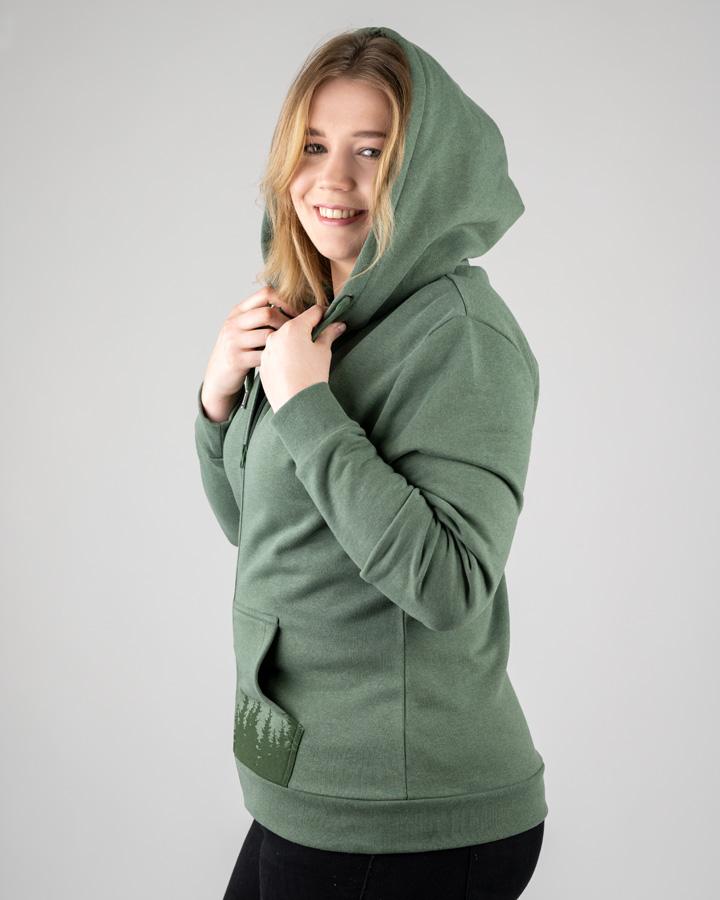 Olive Mel | Zip Forest Women - Hoodie - NIKIN