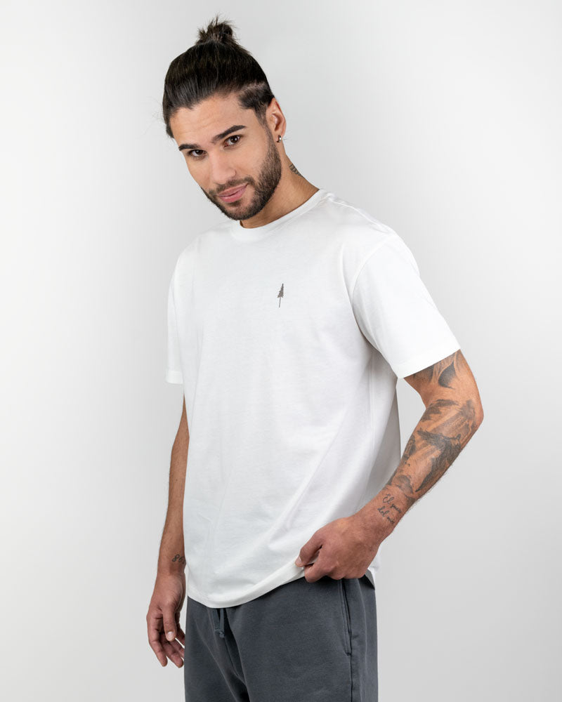 White | TreeShirt Relaxed Unisex - T-Shirt - NIKIN