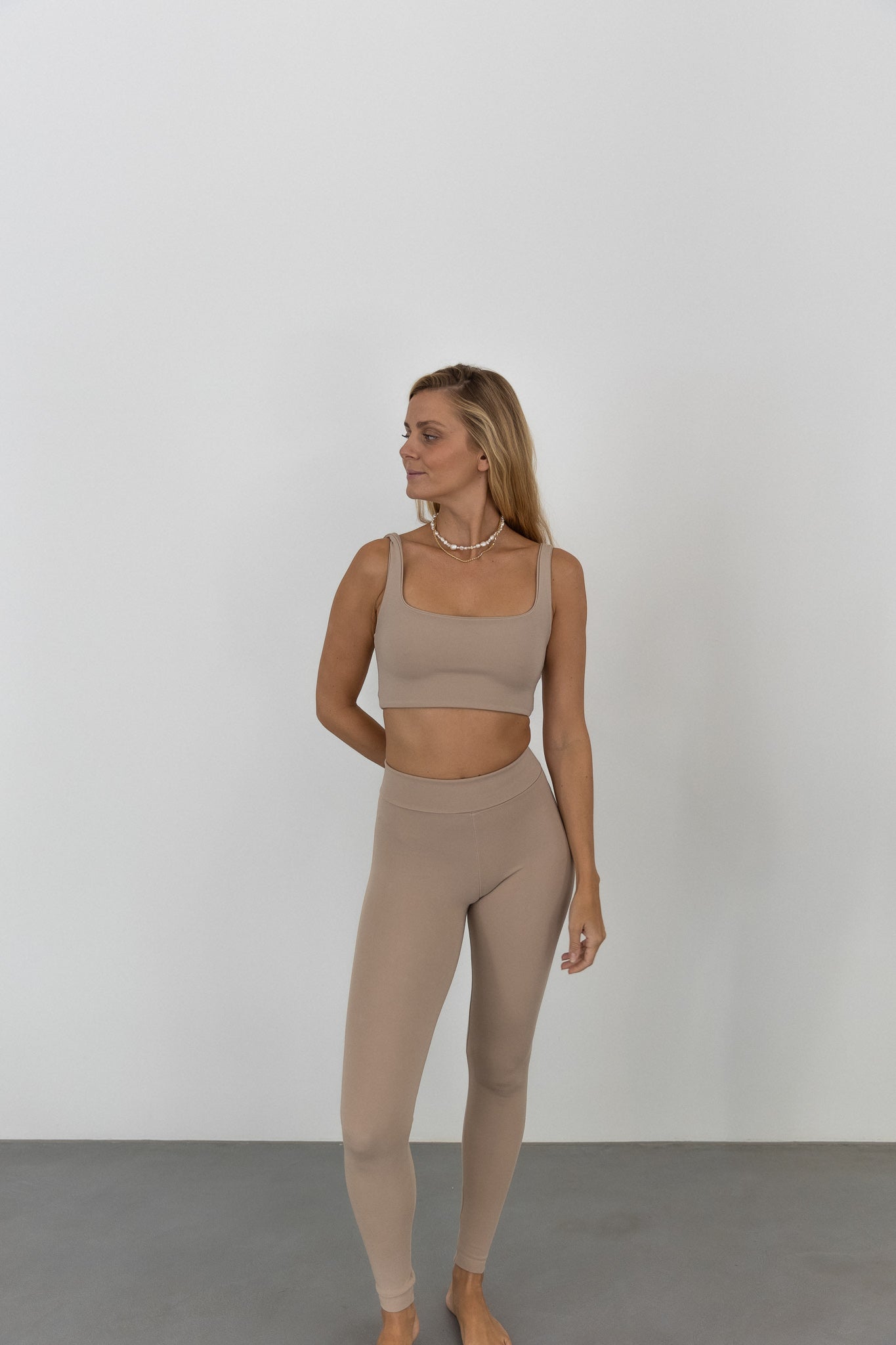 Beige Leggings MOLY aus Tencel von PURA Clothing