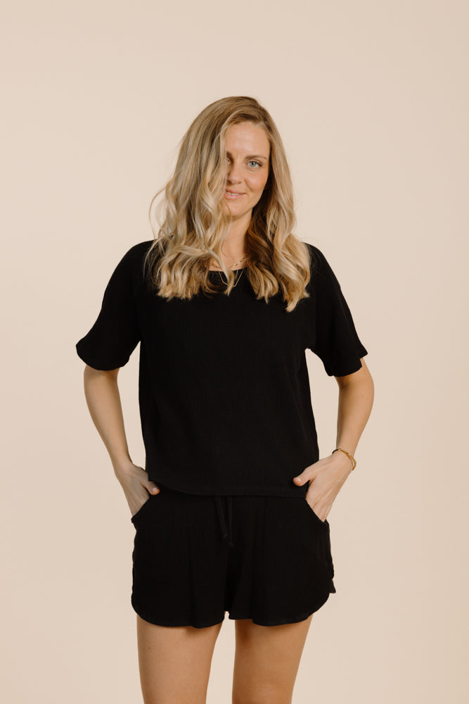 Pantalon noir PURA en coton 100% biologique de PURA Clothing