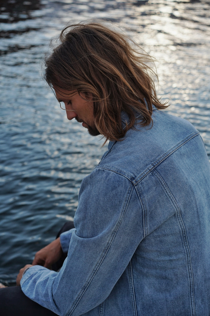 Jeans - Jacke Bourne Vintage in blau aus 100% Bio - Baumwolle von Kuyichi