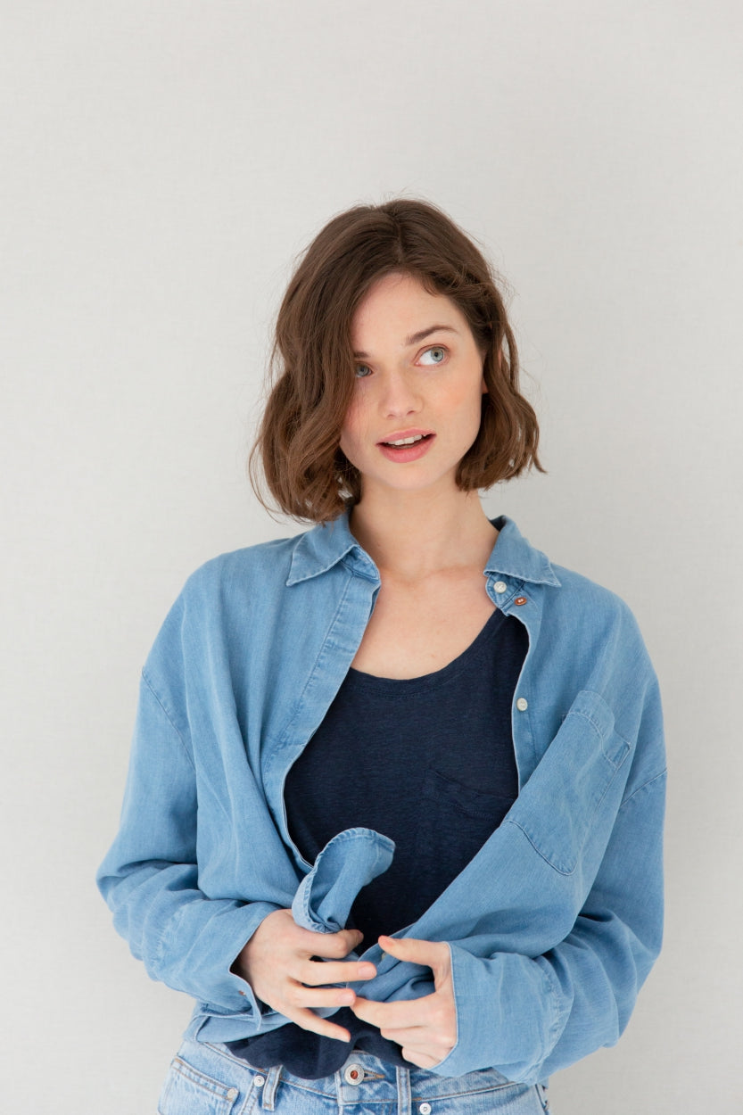 Bluse Mia im Jeans-Look aus Tencel von Kuyichi
