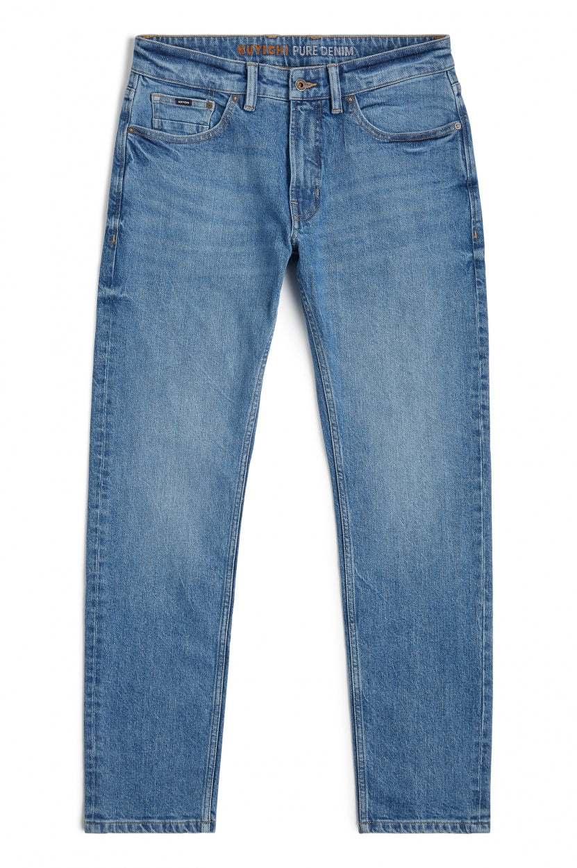 Jean Scott Classic Horizon bleu en coton biologique par Kuyichi