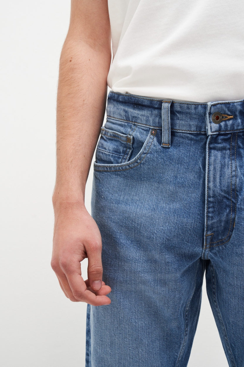Jean Scott Classic Horizon bleu en coton biologique par Kuyichi