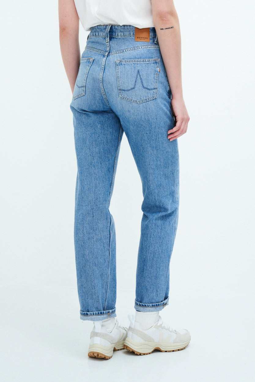 Jeans Rosa straight aus Bio - Baumwolle von Kuyichi