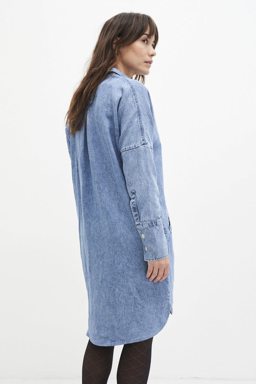 Kleid Mara in True blue aus Tencel von Kuyichi