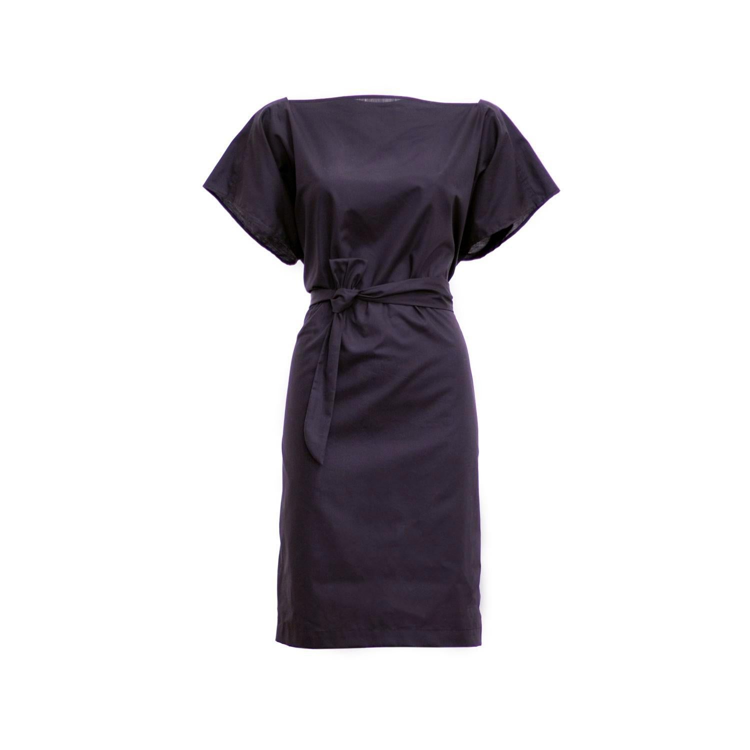 Light summer dress in black made from organic cotton