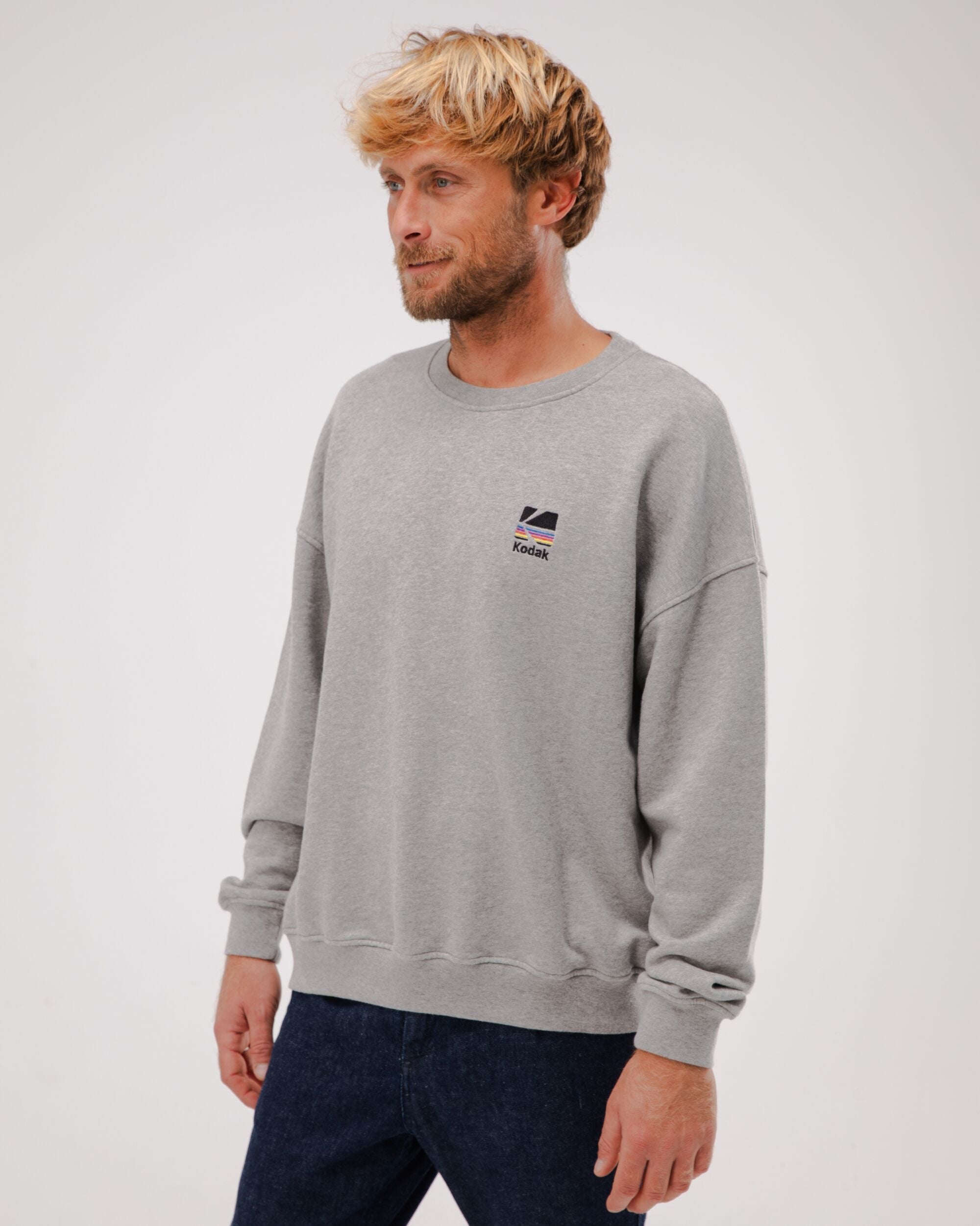 Oversize Sweatshirt Kodak Color in grau-meliert aus Bio Baumwolle von Brava Fabrics