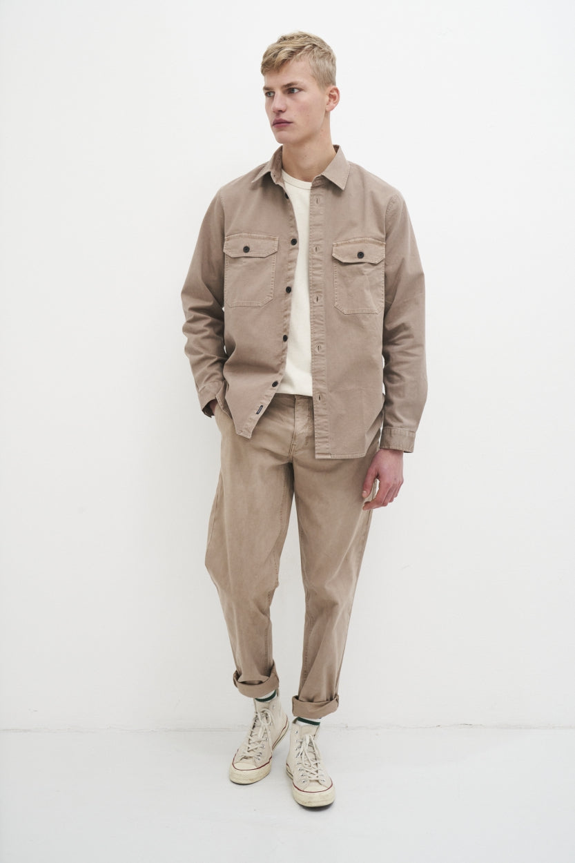 Beiges Overshirt Andrew aus 100% Bio-Baumwolle von Kuyichi