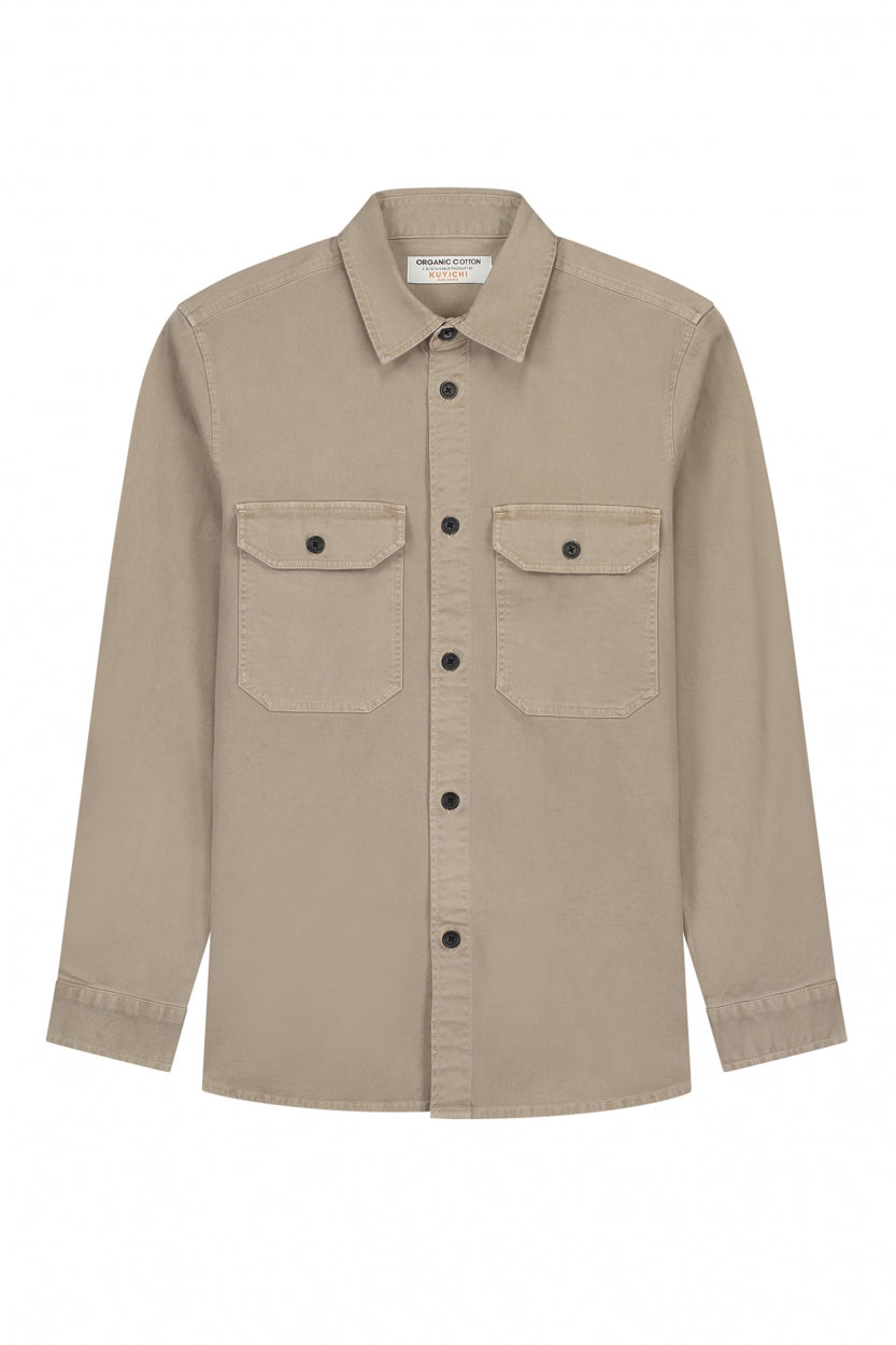 Beiges Overshirt Andrew aus 100% Bio-Baumwolle von Kuyichi