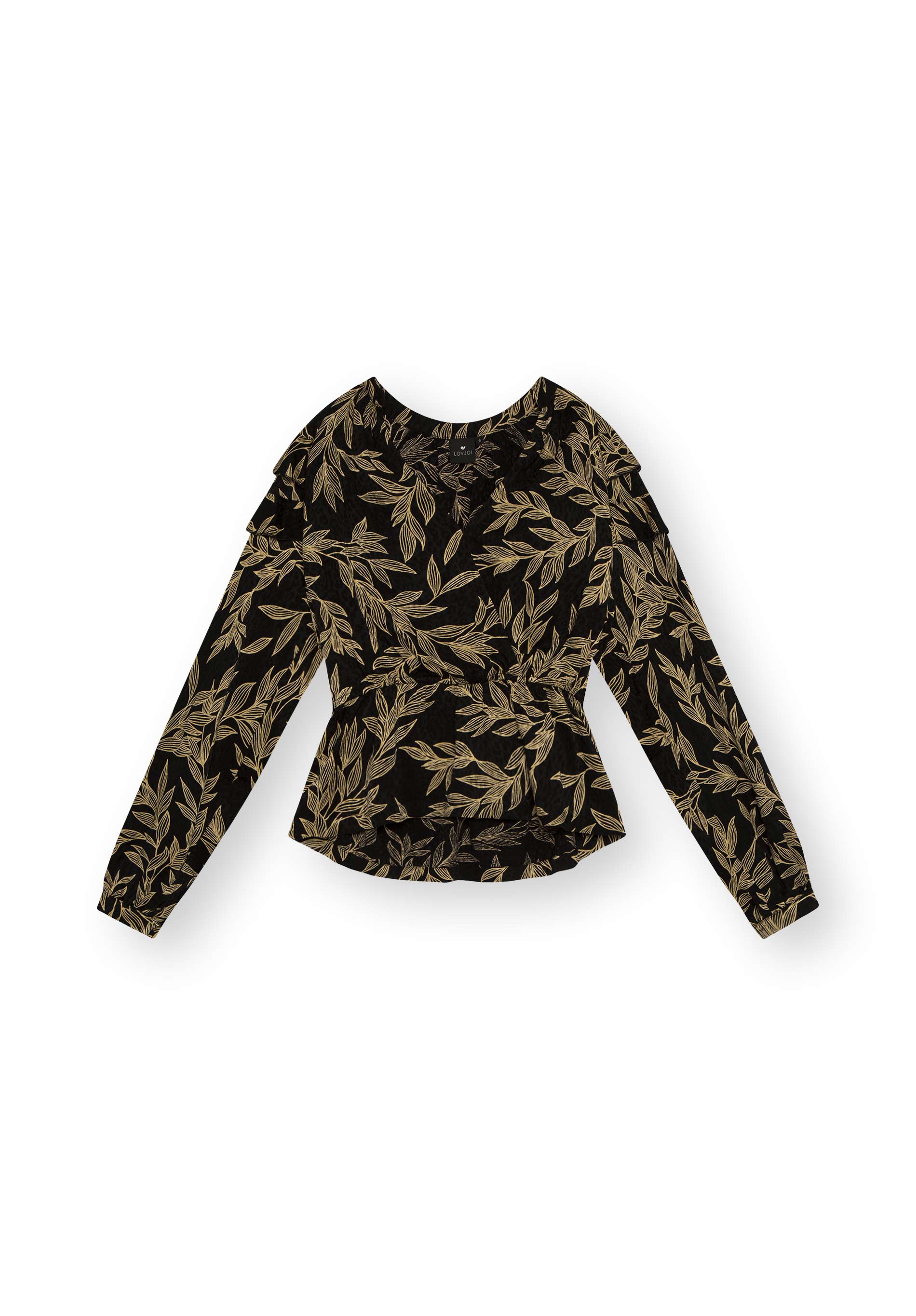 Bluse MARILIN in dunkel gemustertem Jacquard von LOVJOI aus Cupro und Ecovero™
