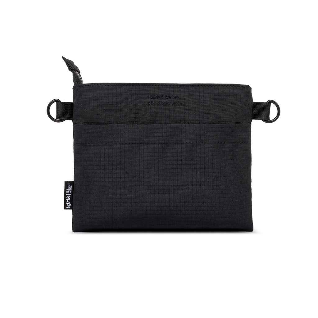 Black Arizona Vandra shoulder bag made from recycled PET by Lefrik