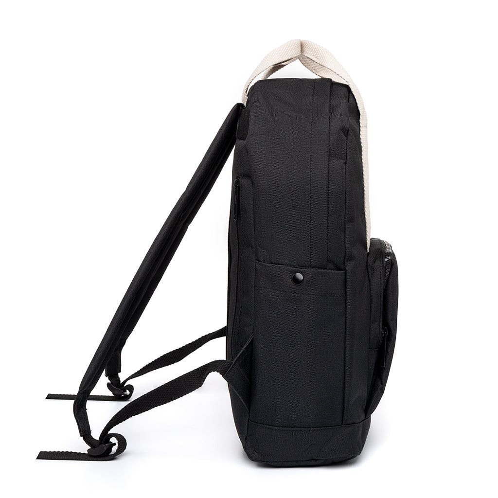 Black backpack Capsule (15l) made from recycled PET plastic bottles