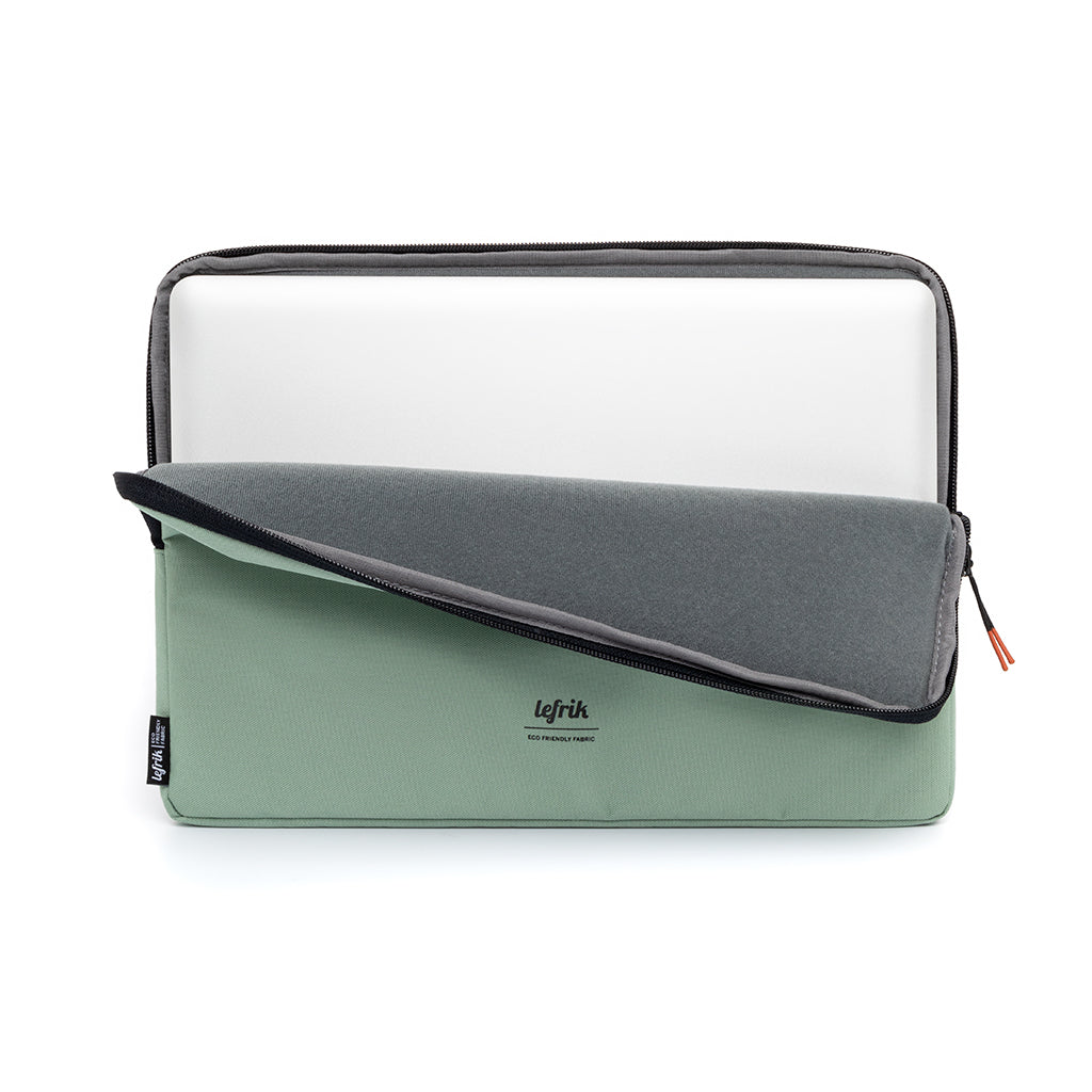 Sacoche pour ordinateur portable Green Capture Sage en PET recyclé de Lefrik