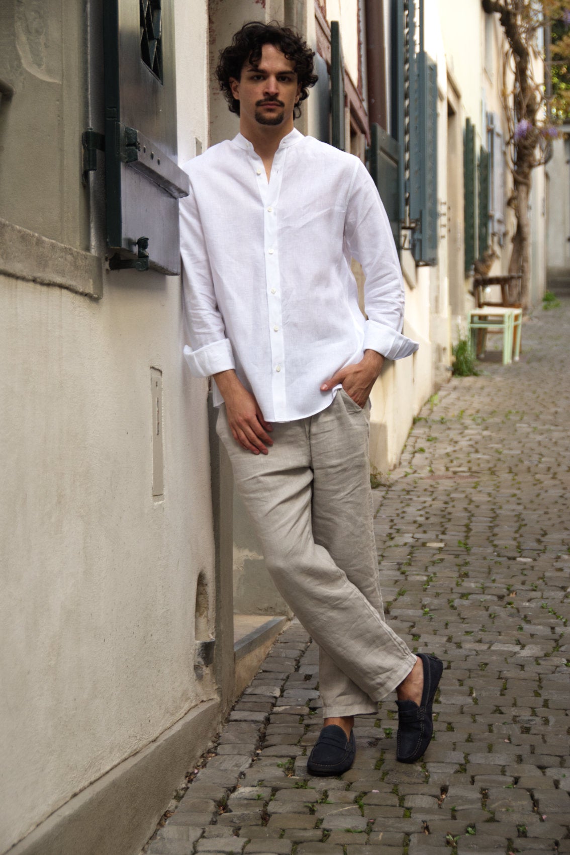 Coreano bianco Hemd