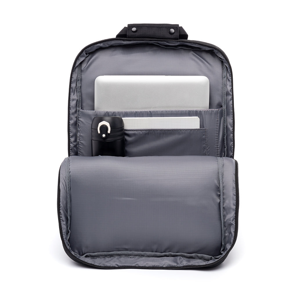 Black Daily Vandra Business backpack made from recycled PET by Lefrik
