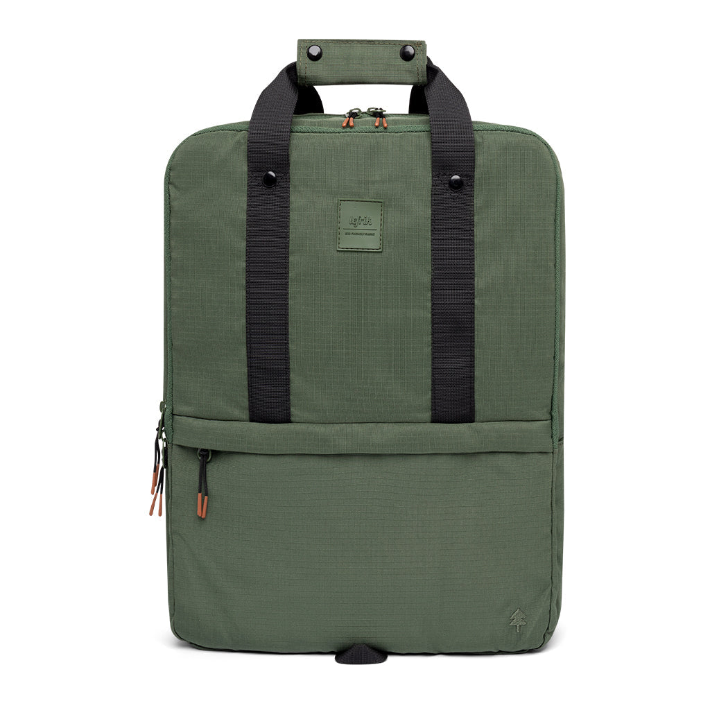 Grüner Rucksack Daily Vandra Business aus recyceltem PET von Lefrik