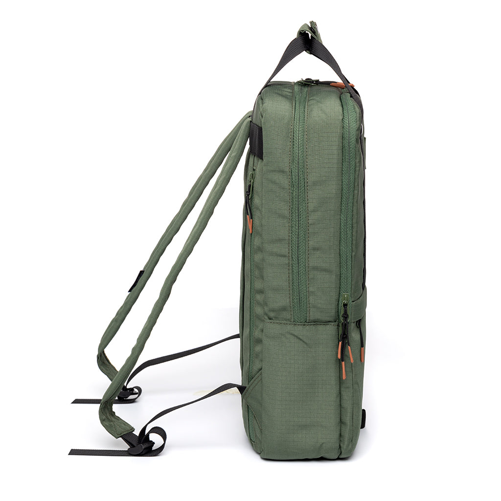 Grüner Rucksack Daily Vandra Business aus recyceltem PET von Lefrik