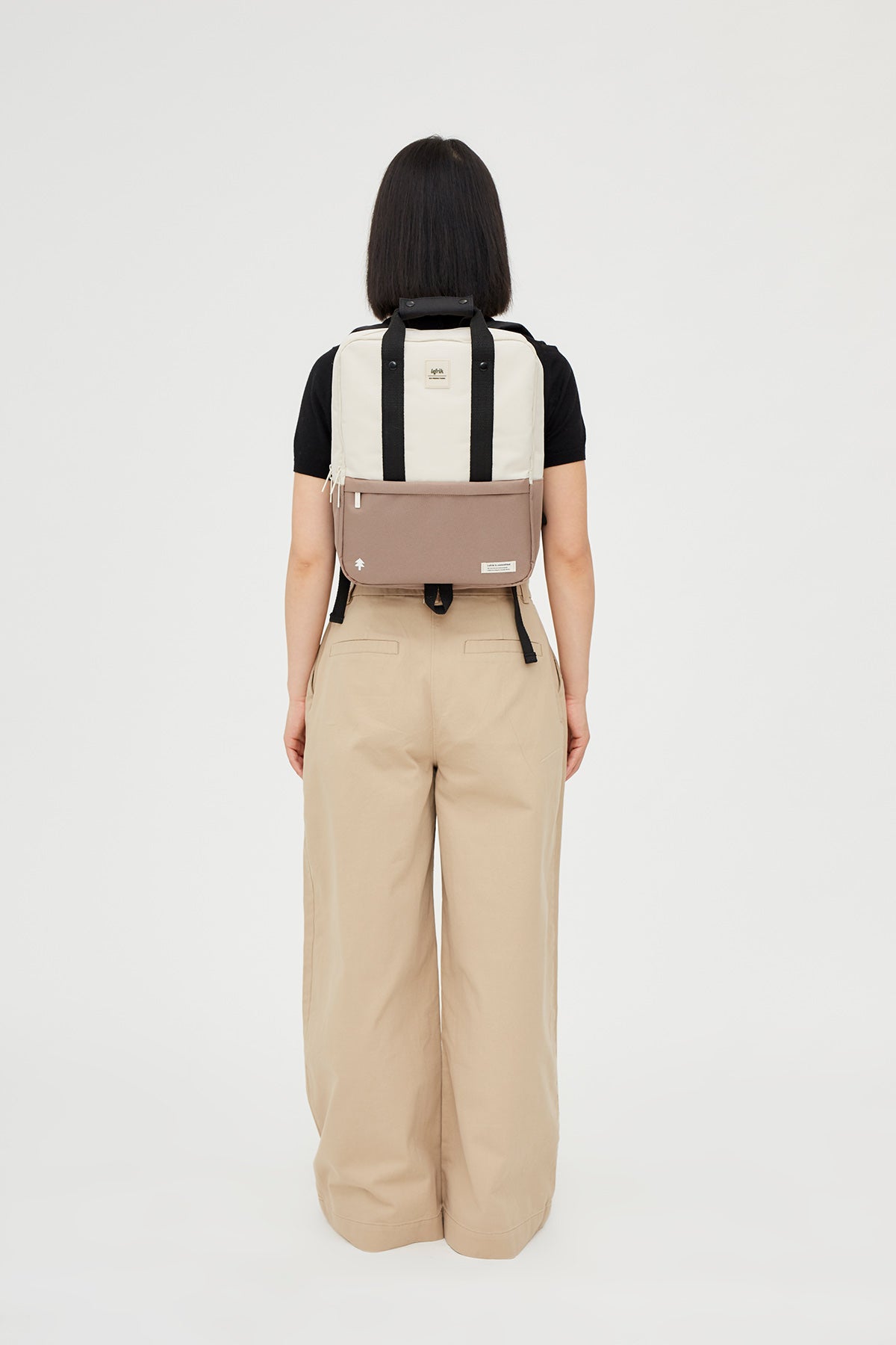 Beiger Rucksack Smart Daily aus recyceltem PET von Lefrik