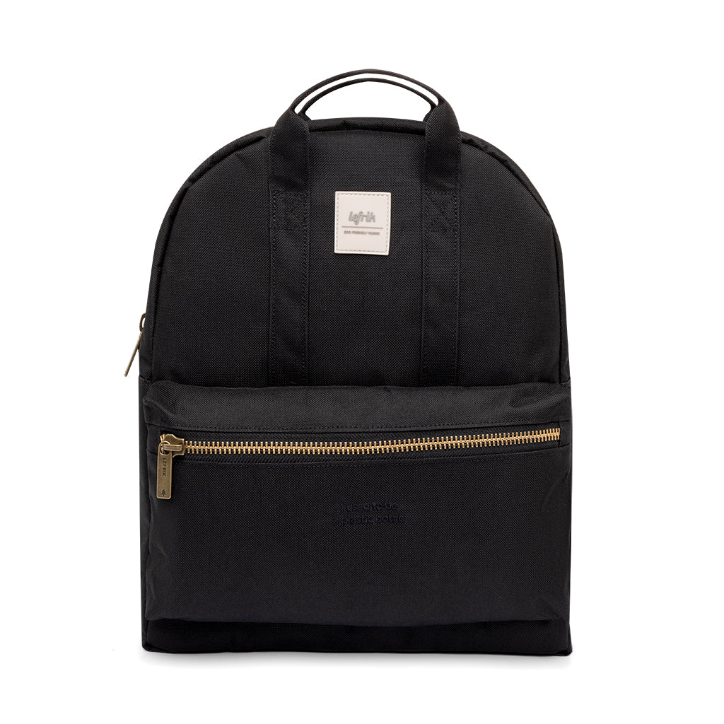 Black backpack Gold Classic (10l) made from recycled PET plastic bottles