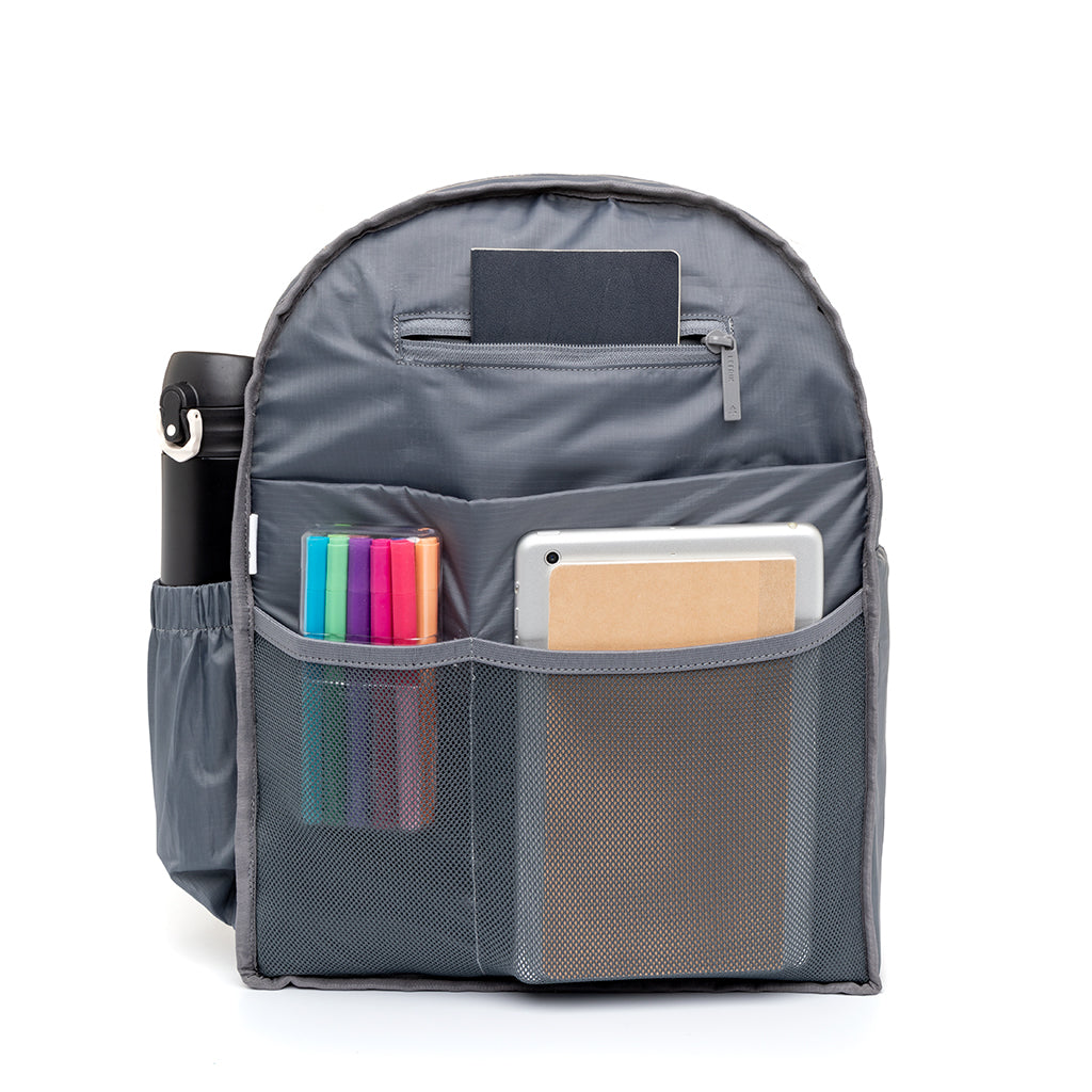Black backpack Gold Classic (10l) made from recycled PET plastic bottles