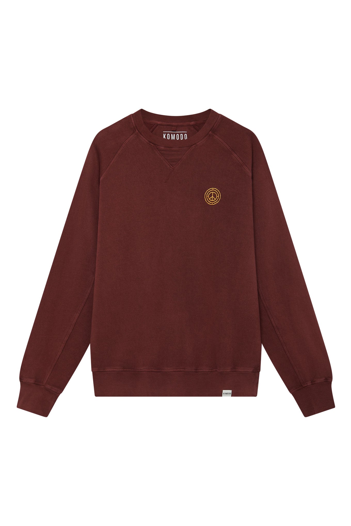 Braunroter Sweater BLOCK TEXTURE aus 100% Bio-Baumwolle von Komodo
