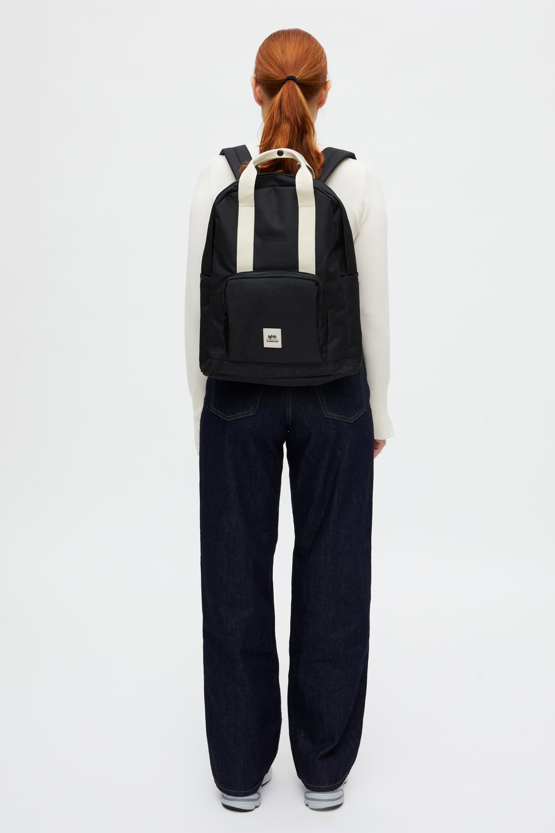 Black backpack Capsule (15l) made from recycled PET plastic bottles