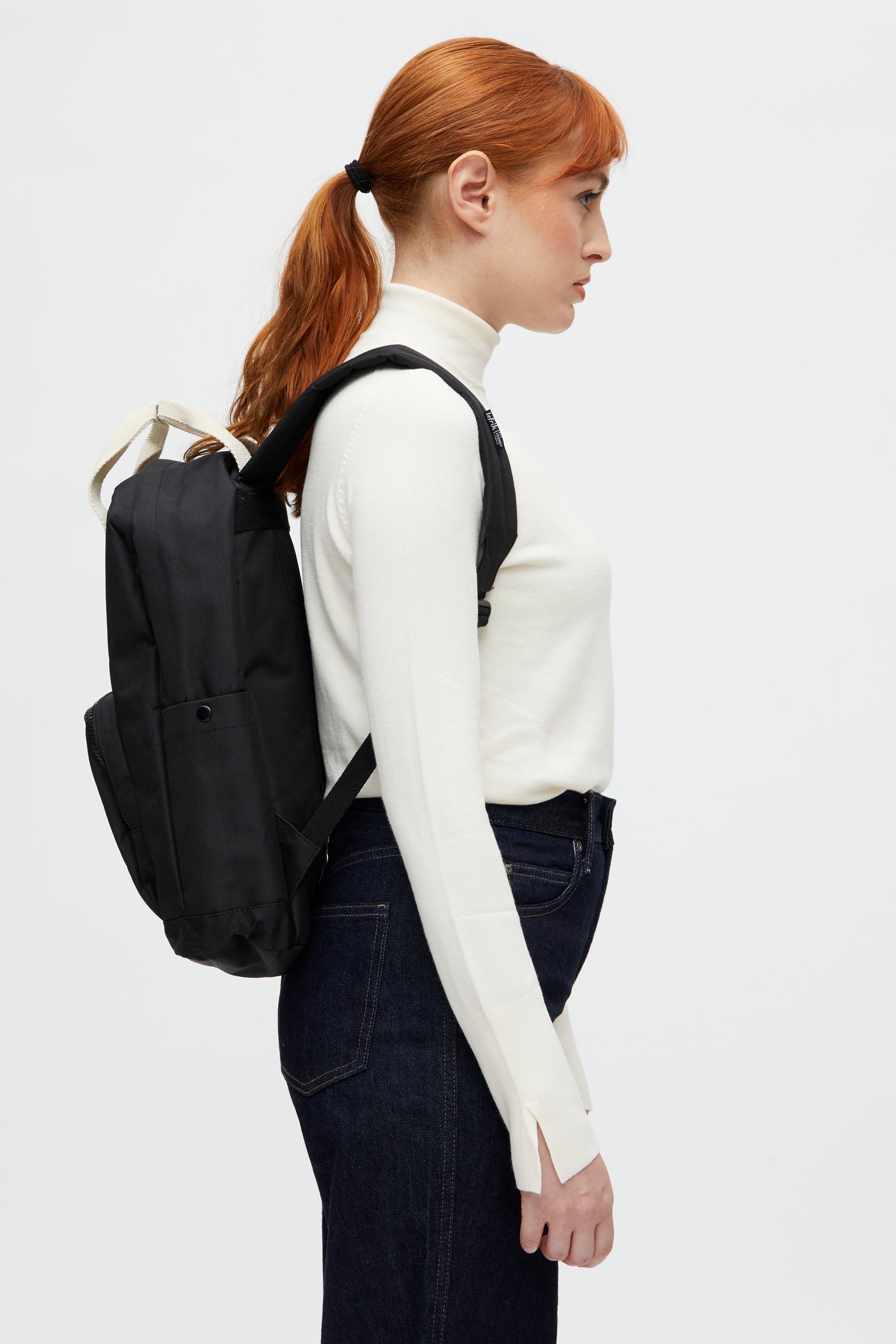 Black backpack Capsule (15l) made from recycled PET plastic bottles
