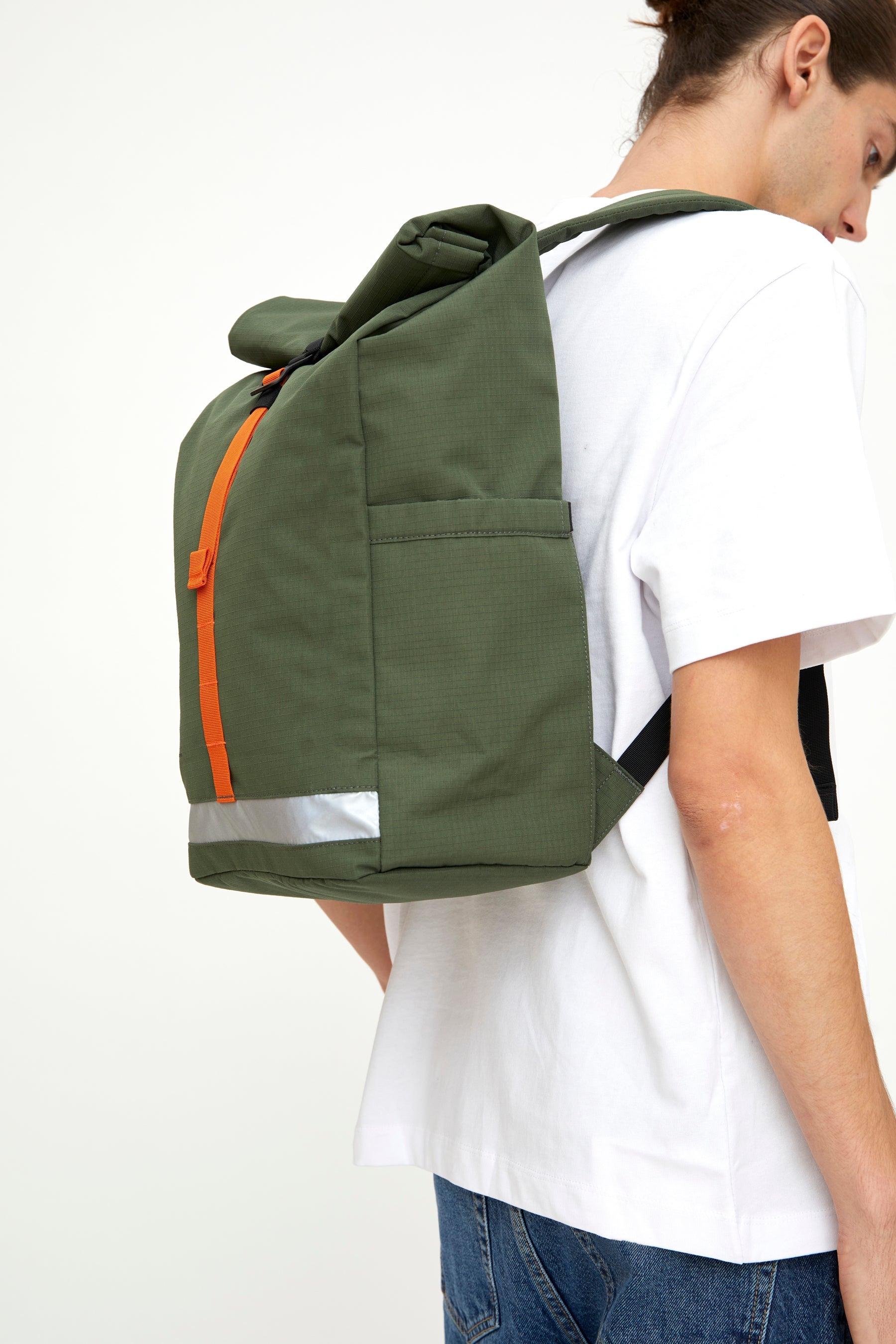 Grüner Rucksack Lars Roll Vandra aus recyceltem PET von Lefrik