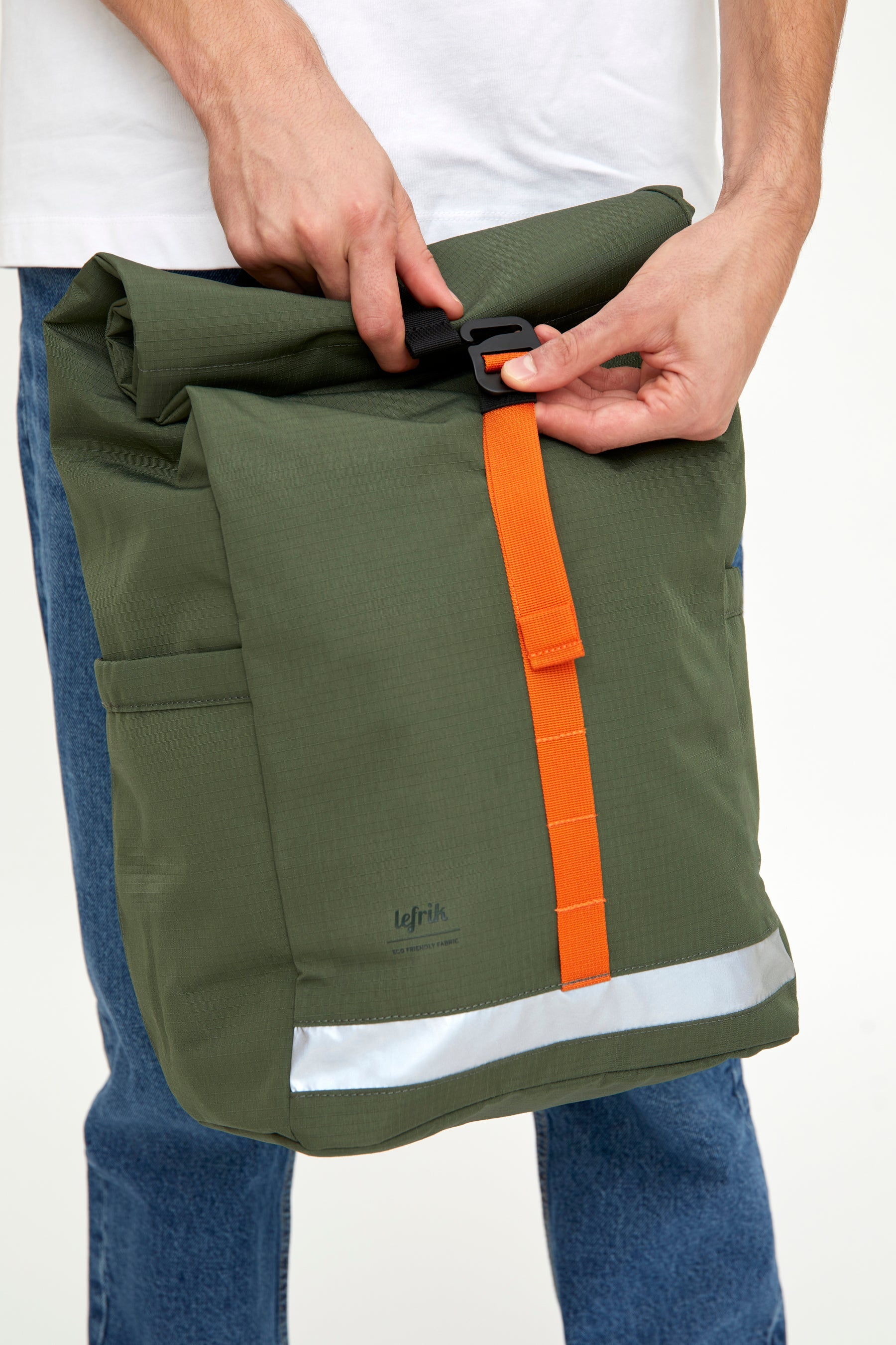 Grüner Rucksack Lars Roll Vandra aus recyceltem PET von Lefrik