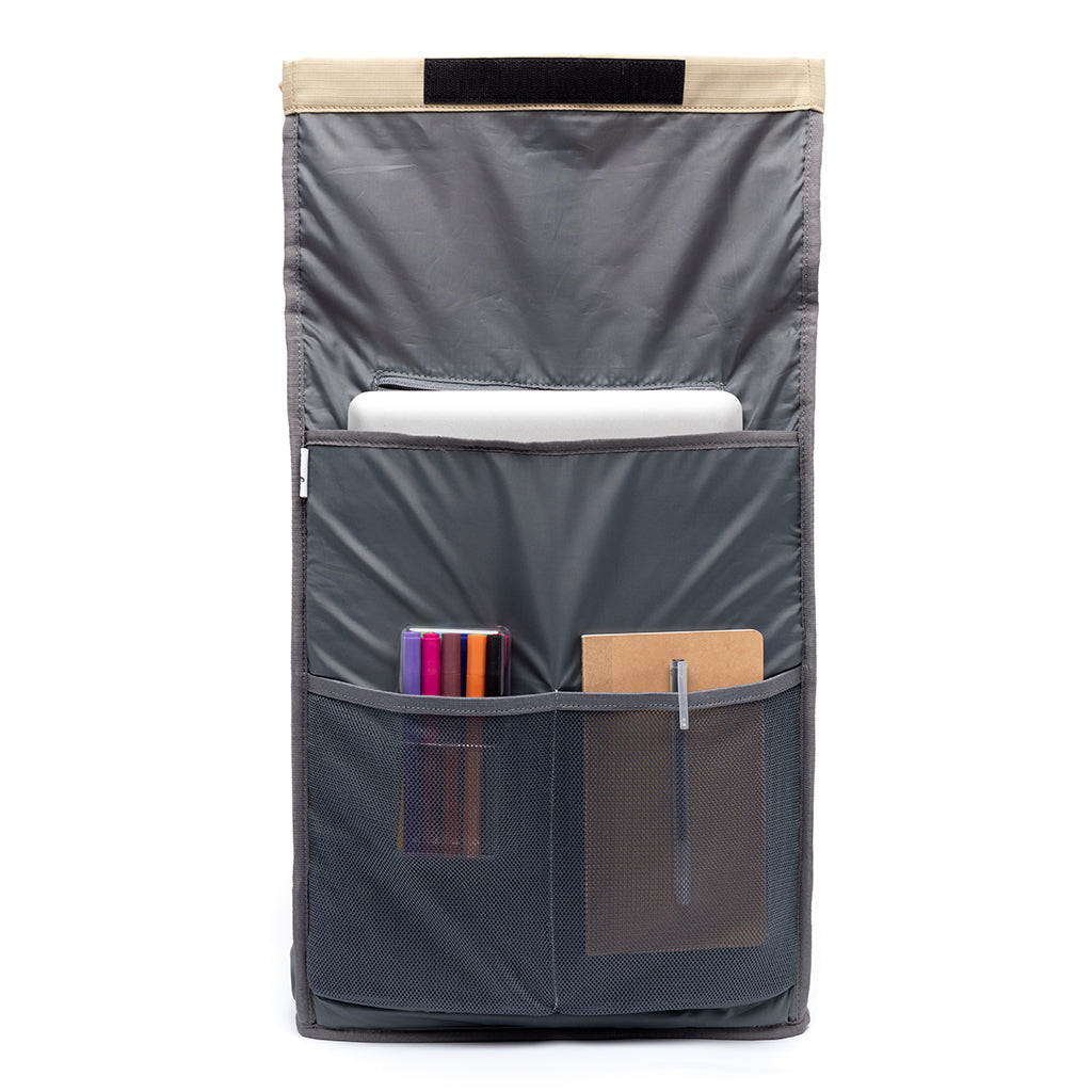 Beiger Rucksack Lars Roll Vandra aus recyceltem PET von Lefrik