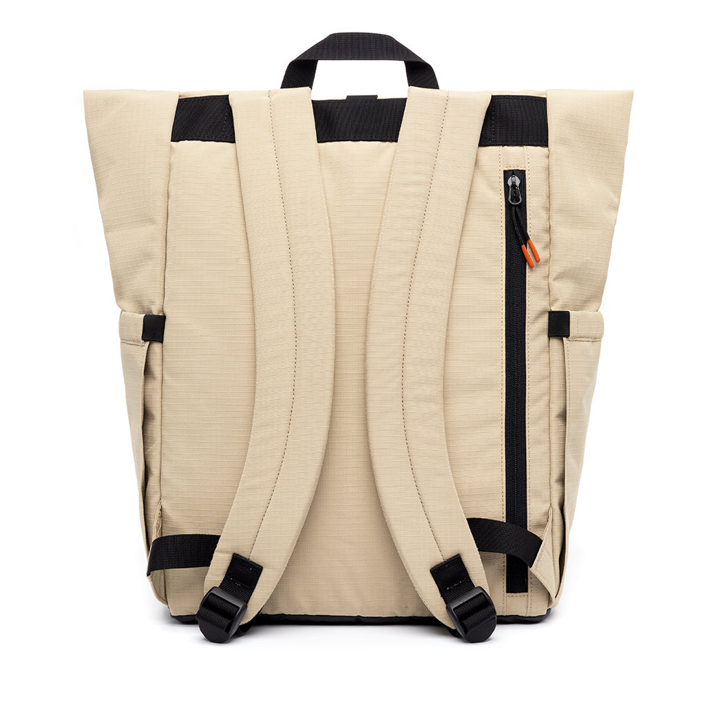Beiger Rucksack Lars Roll Vandra aus recyceltem PET von Lefrik