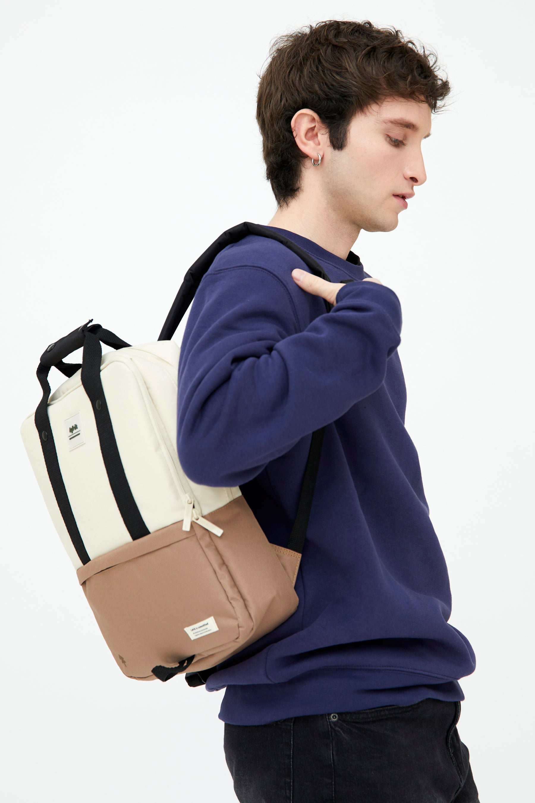 Beiger Rucksack Smart Daily aus recyceltem PET von Lefrik