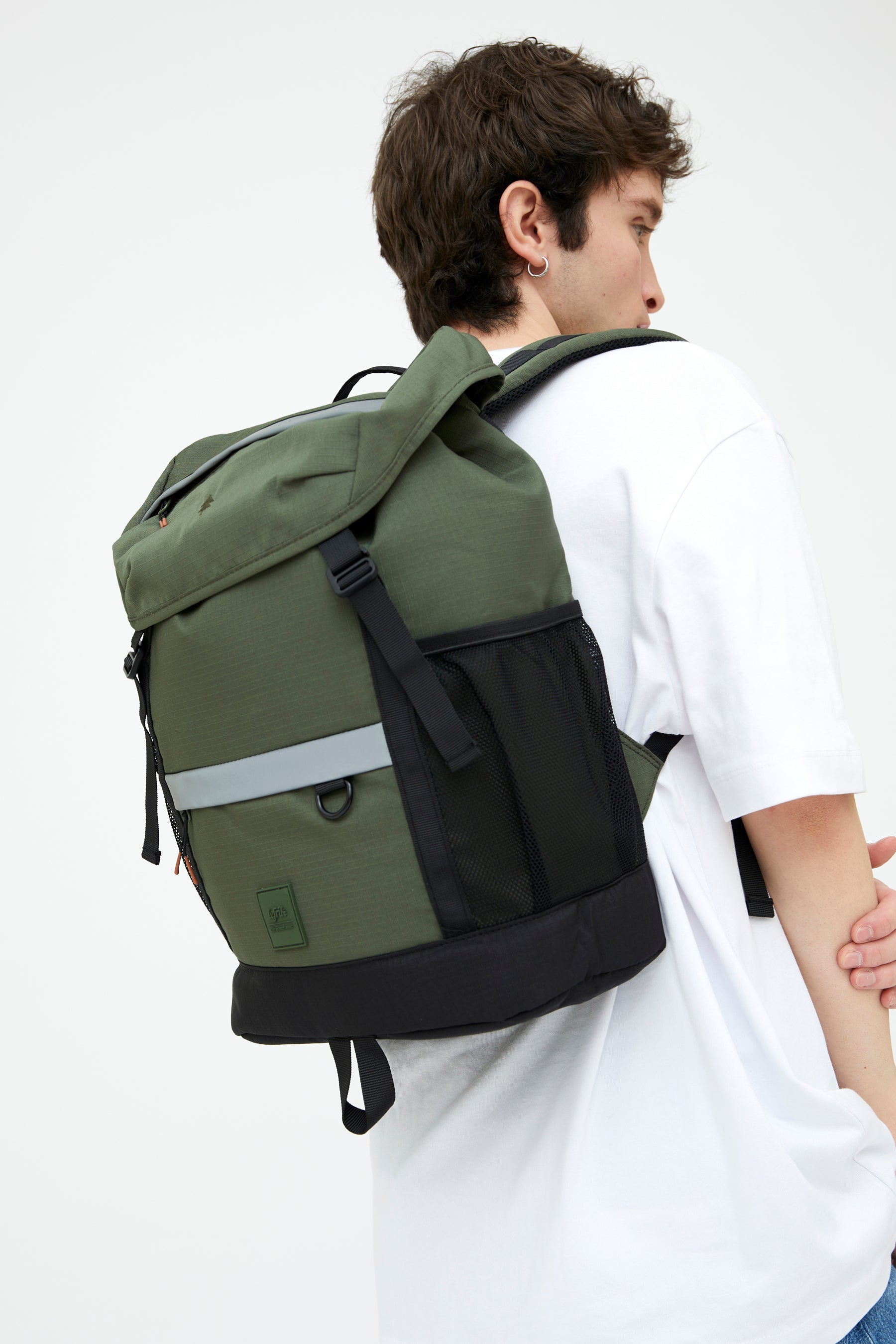 Grüner Rucksack Mountain Vandra aus recyceltem PET von Lefrik