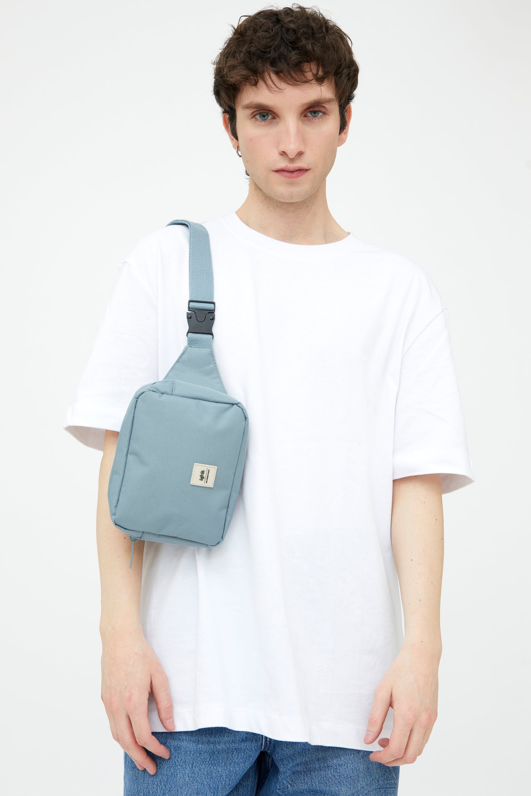 Light blue Reef Crossbody bum bag made from recycled PET from Lefrik