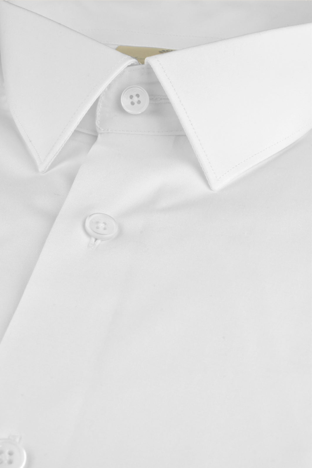 Weisses Business - Hemd aus Bio - Baumwolle mit klassischem Kragen- Made to order