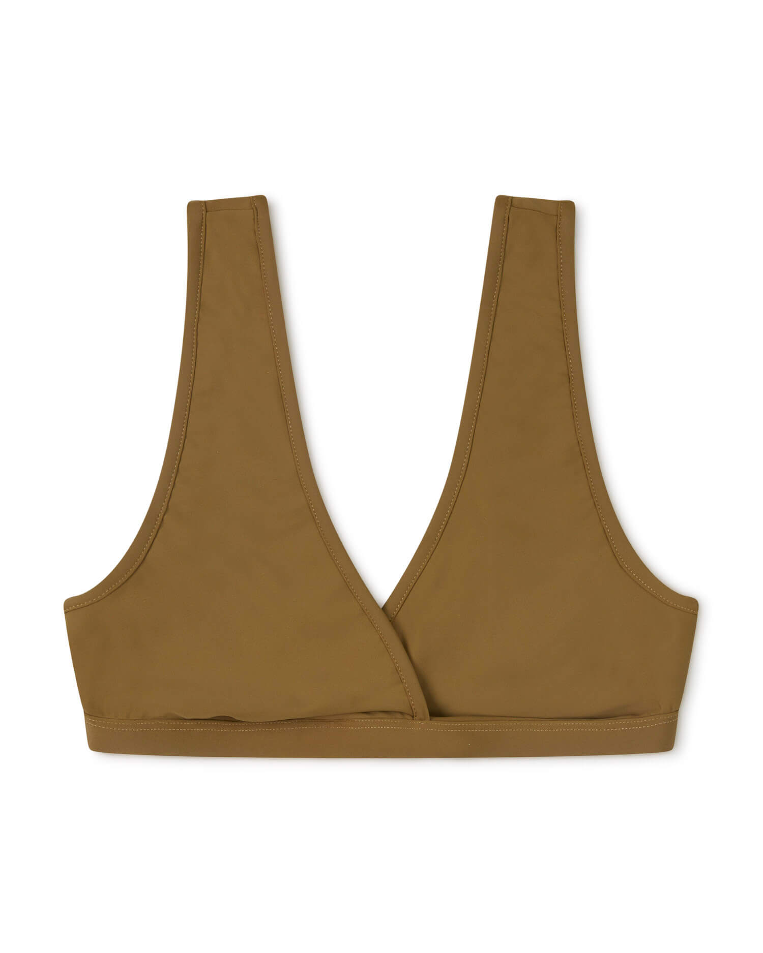 Braunes Bikini Top aus recyceltem Polyamid von Matona