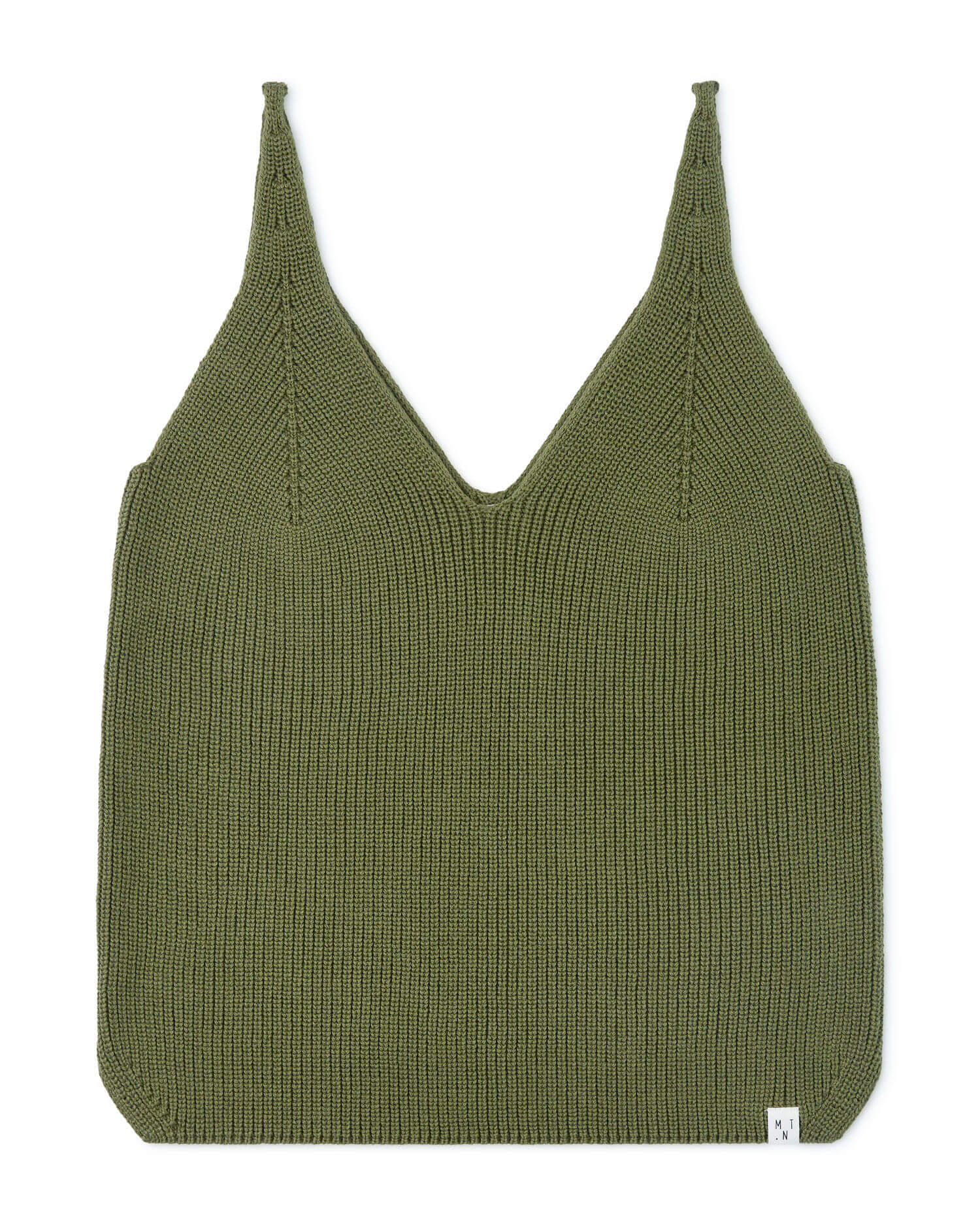 Grünes, gestricktes Tanktop aus 100% Bio-Baumwolle von Matona