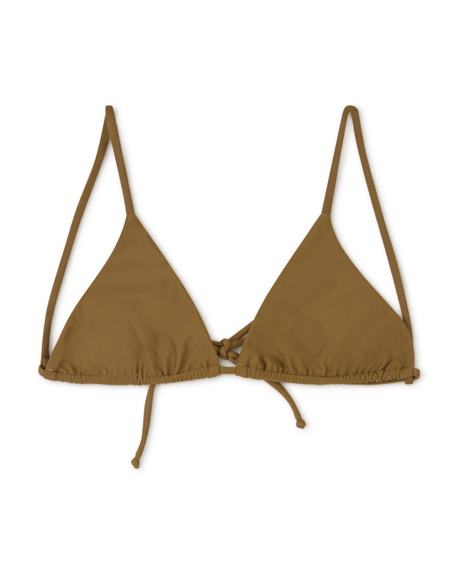 Braunes Triangle Bikini Top aus recyceltem Polyamid von Matona