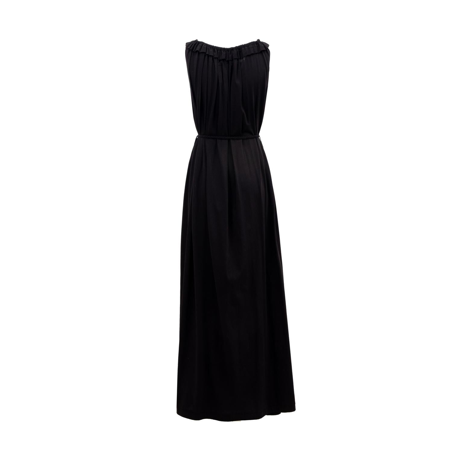 Elegant jersey dress in black made from organic cotton