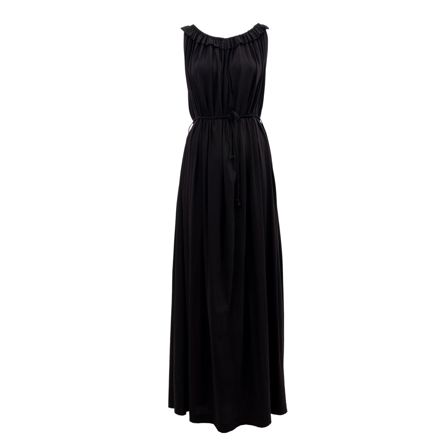 Elegant jersey dress in black made from organic cotton