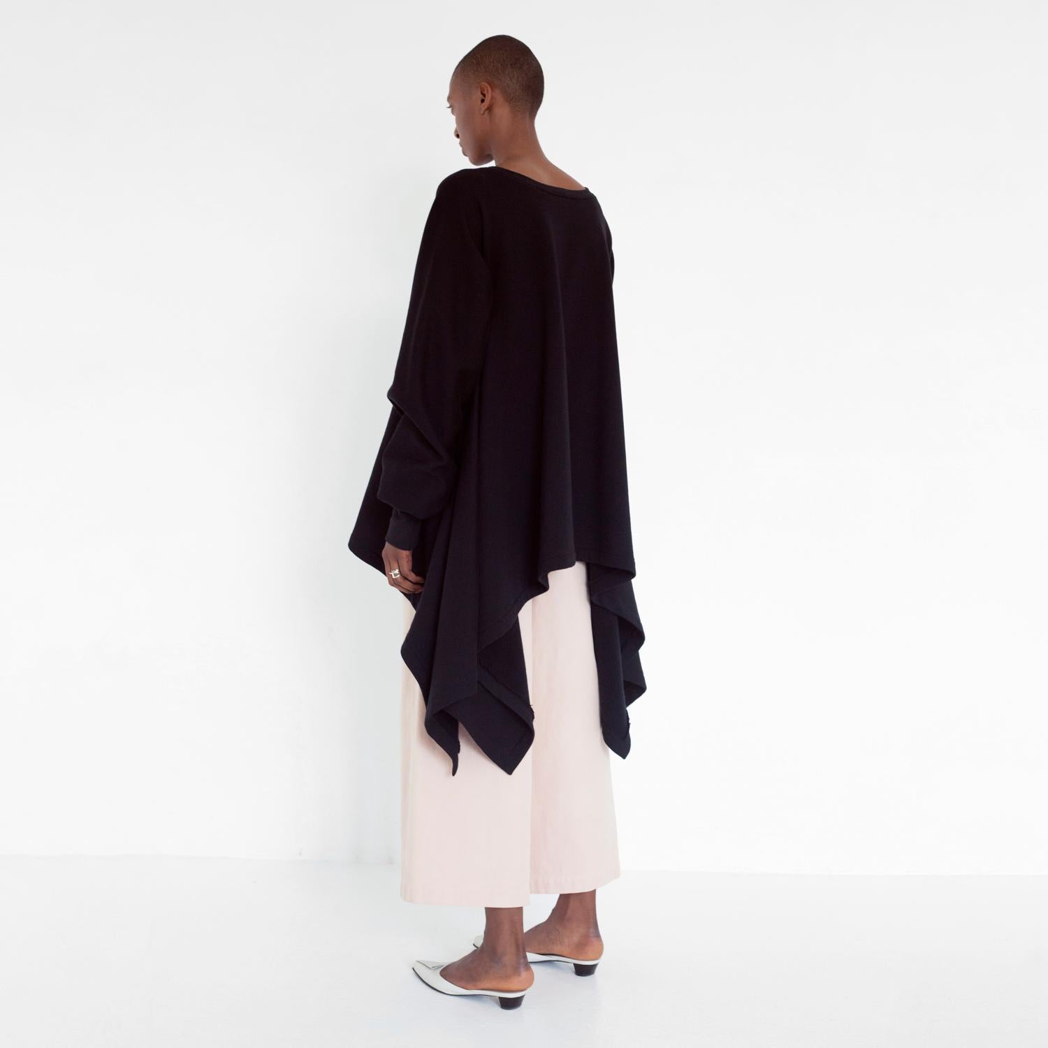 Flowy oversized sweater with bell sleeves