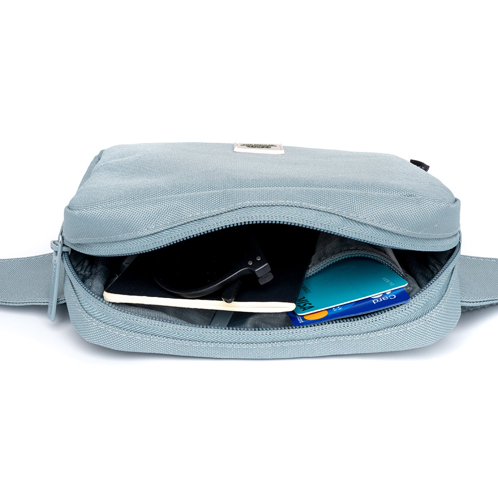 Light blue Reef Crossbody bum bag made from recycled PET from Lefrik