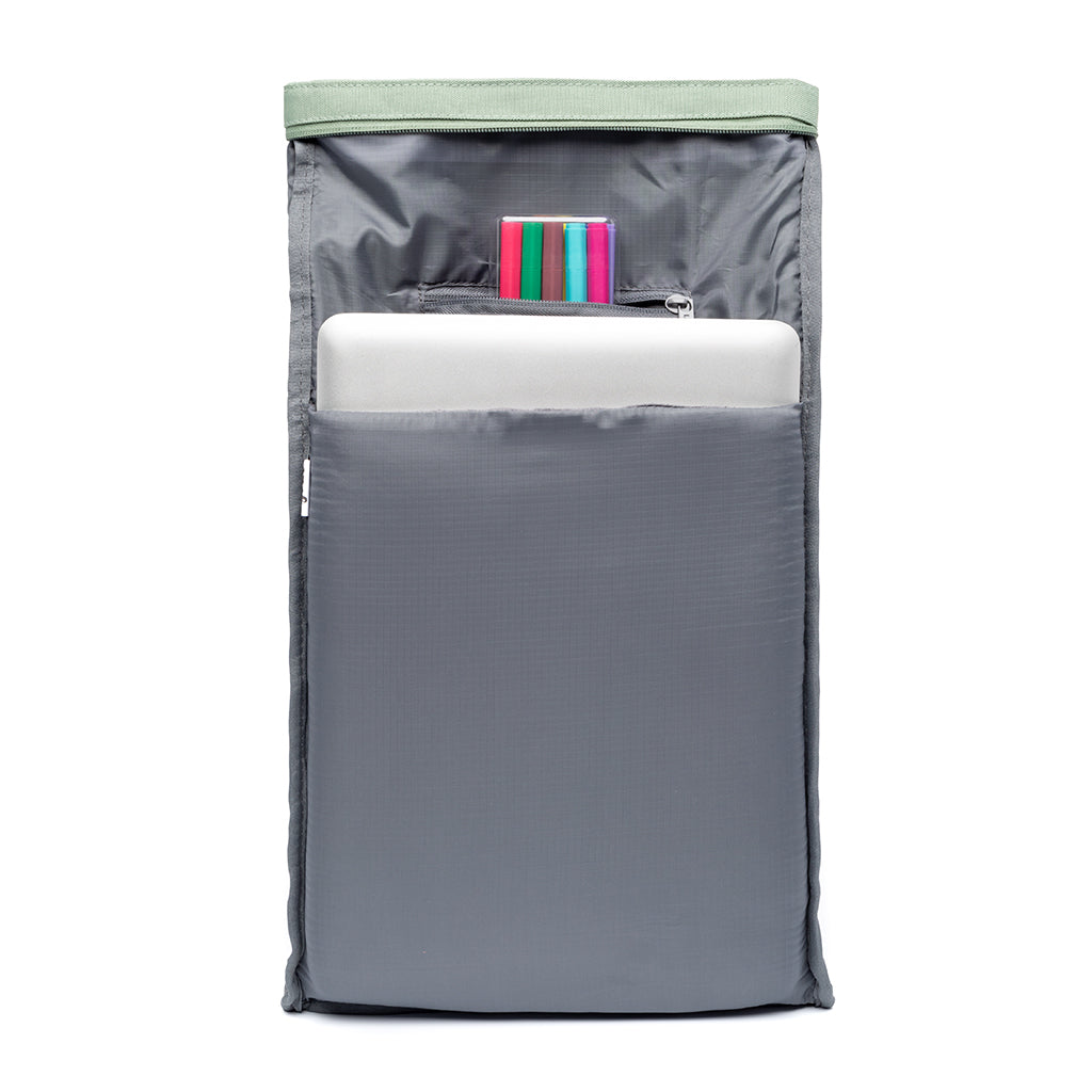 Grüner Rucksack Roll Mini aus recyceltem PET von Lefrik