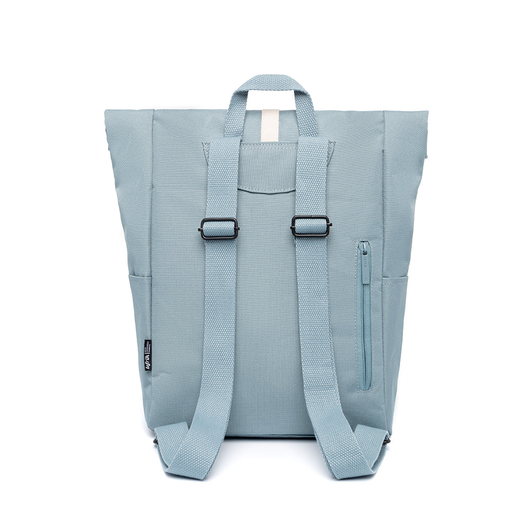 Hellblauer Rucksack Roll Mini aus recyceltem PET von Lefrik