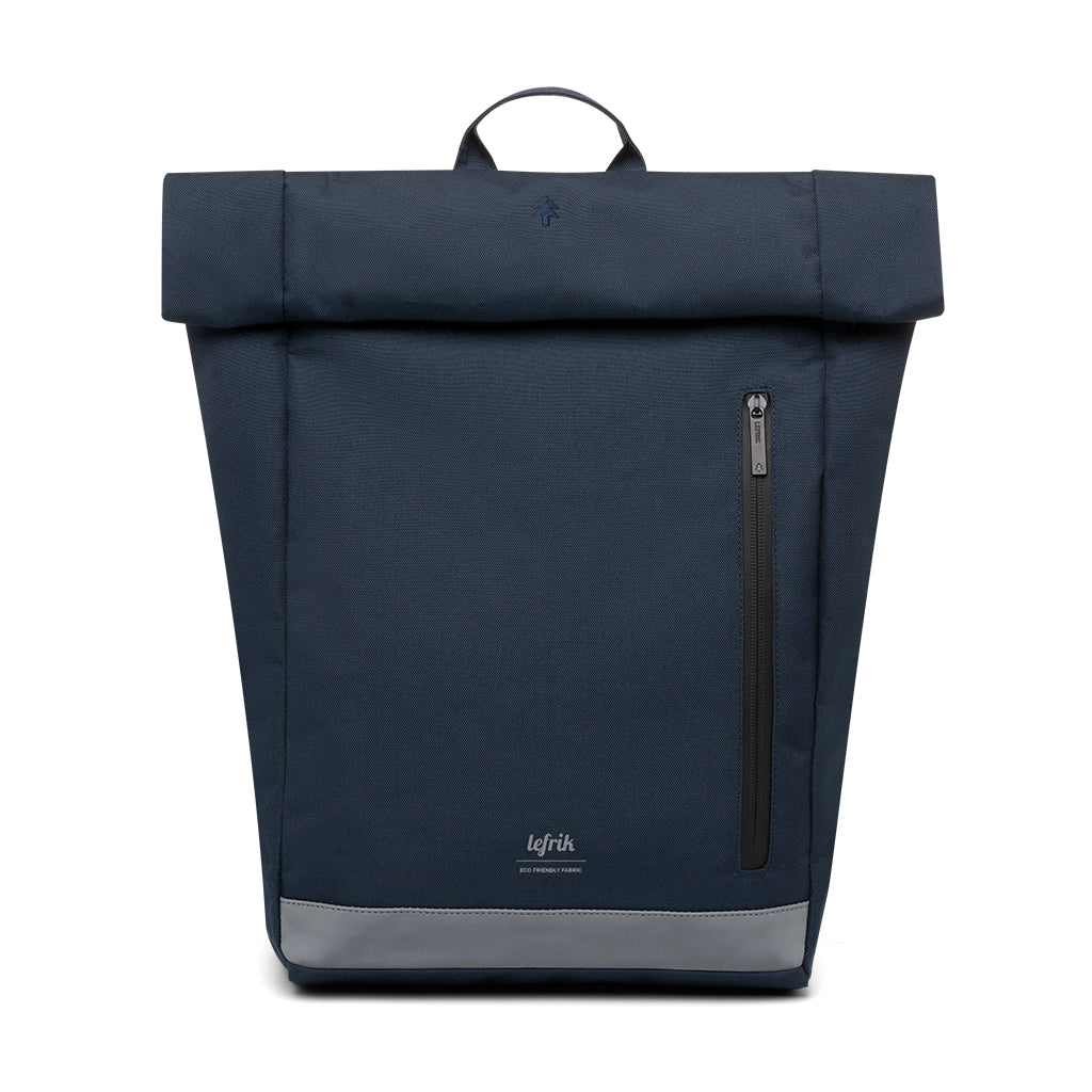 Black Roll Reflective backpack (19l) made from recycled PET plastic bottles from Lefrik