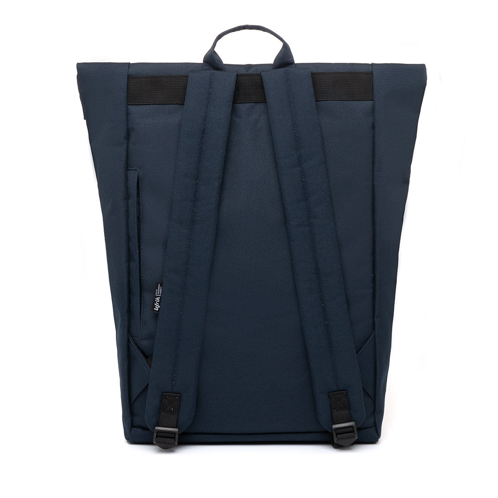 Black Roll Reflective backpack (19l) made from recycled PET plastic bottles from Lefrik