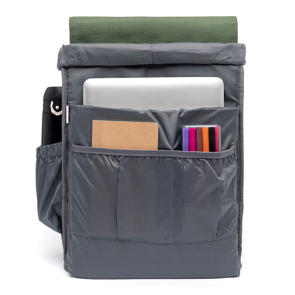 Green Scout Metal Vandra backpack made from recycled PET from Lefrik