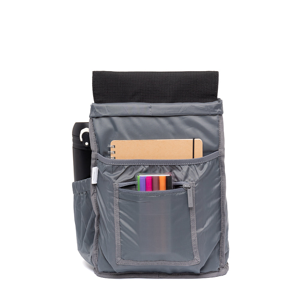 Black Scout Mini Vandra backpack made from recycled PET from Lefrik