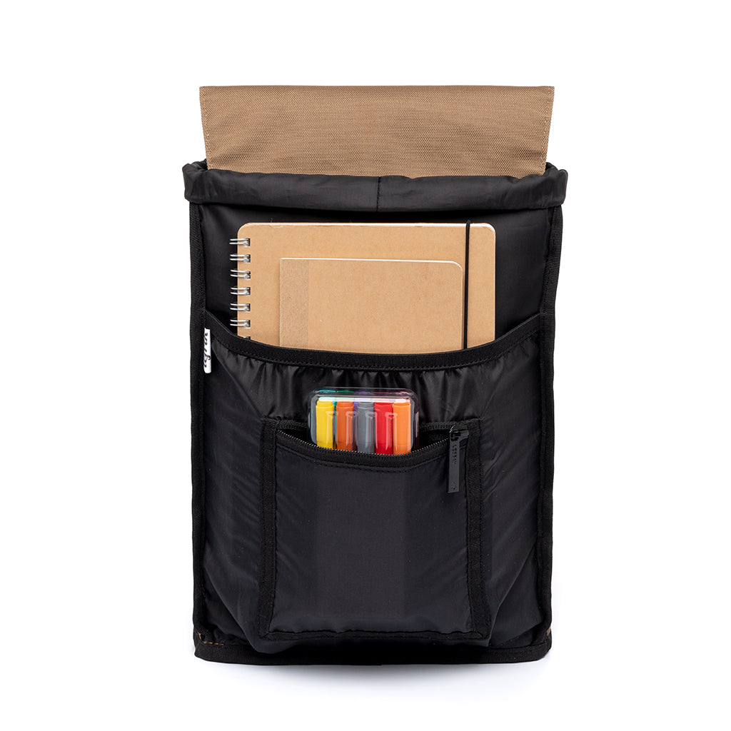 Brauner Rucksack Scout Mini aus recyceltem PET von Lefrik